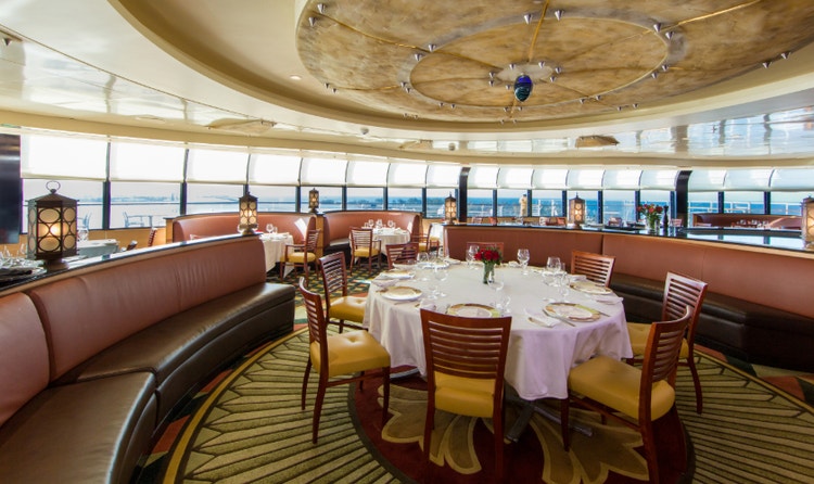 The dining room at Palo on the Disney Magic