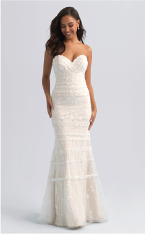 A strapless wedding dress inspired by Pocahontas