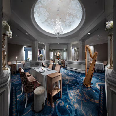Elegant table setting at Victoria and Albert's restaurant