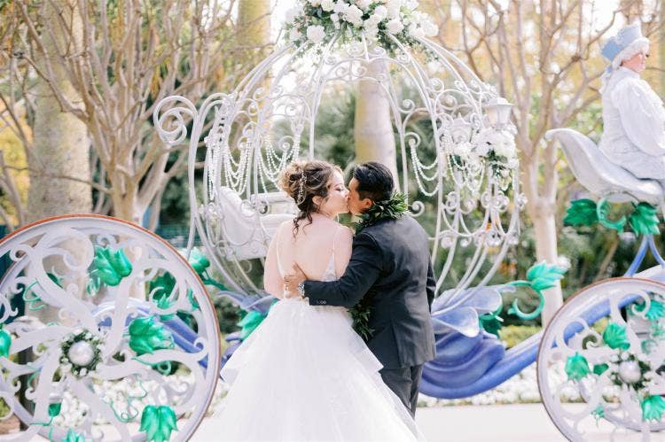 Cinderella Coach, Cinderella Carriage, Bride and Groom photo