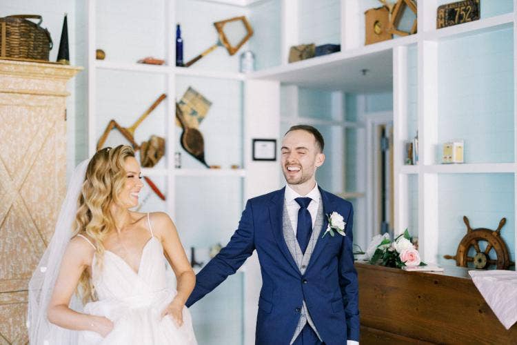 bride and groom, couple, wedding reception, reception, the attic, attic, boardwalk
