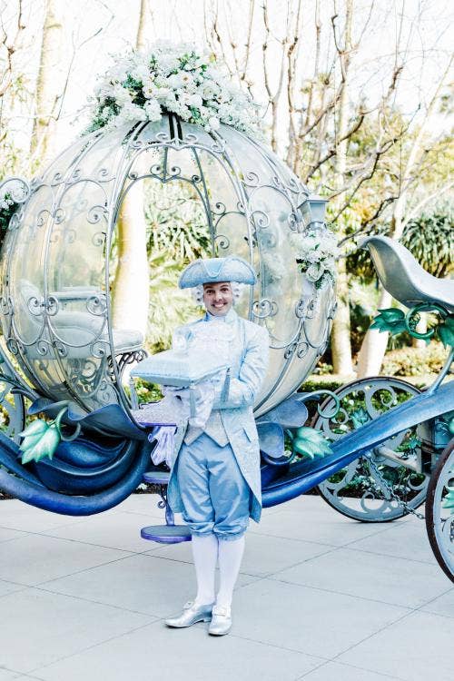 cinderella's coach, coach, transportation, entertainment, coach footmen, footmen, cinderella, cinderella-inspired