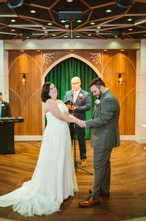 couple, wedding ceremony, ceremony, vows, the bayou, Disney cruise line, cruise wedding, Disney Wish