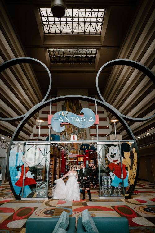 Disney Wedding, Disney Wedding Photos, Bride and Groom, Walt Disney World, Contemporary Resort