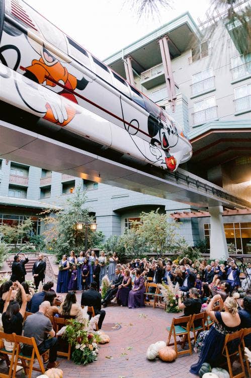 Disney Wedding Venue, Unique Wedding venue, Disneyland Wedding, Monorail, Fall Wedding