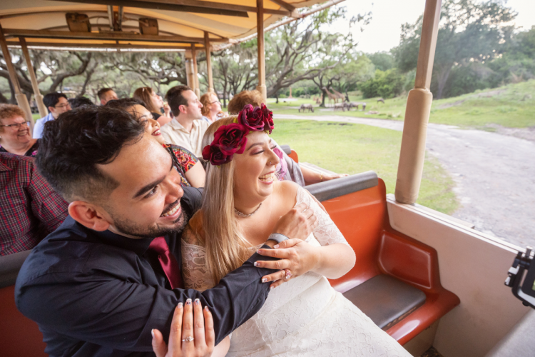 bride and groom, couple, attraction mix-in, attraction, animal kingdom, disney's animal kingdom, wild africa trek, safari