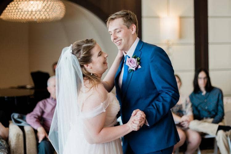 bride and groom, couple, first dance, dance, the overlook, Disney cruise line, cruise line, cruise, cake and champagne, celebration event