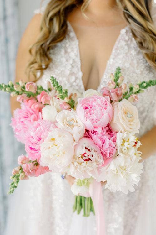 bridal bouquet, bouquet, bride, spring, spring floral, pink floral