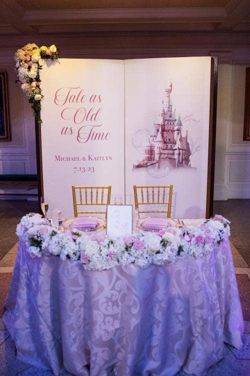 Reception Decor, EPCOT, Sweetheart TAble