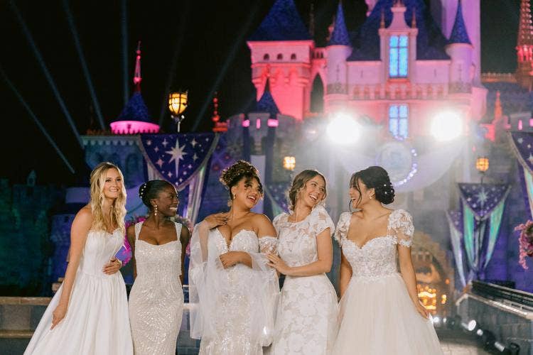 Disney Wedding, Disney Wedding Fashion Show, Fashion Show, Disneyland, Wedding Dress, Disney Wedding Dress, Disney Princesses