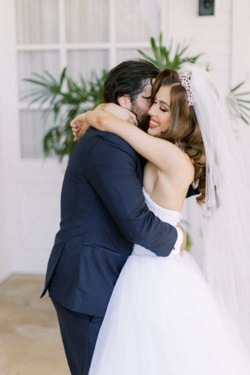 bride and groom, first look, grand floridian, bride and groom portraits, wedding day