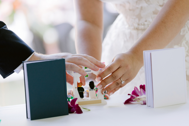 LEGO unity ceremony, wedding ceremony, couple, unity ceremony, LEGO