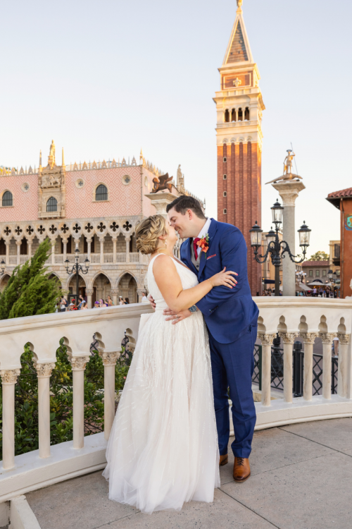 couple, portrait, Epcot, Italy Isola