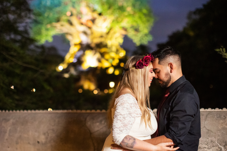 couple, bride and groom, portrait, couple portrait, animal kingdom, disney's animal kingdom, tree of life, flower crown