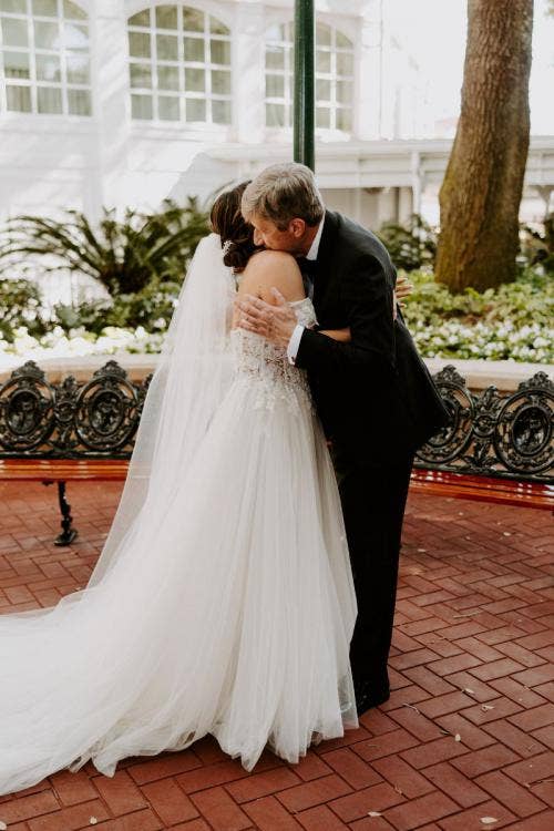 bride and father, first look, father first look, grand Floridian, Disney's grand Floridian resort
