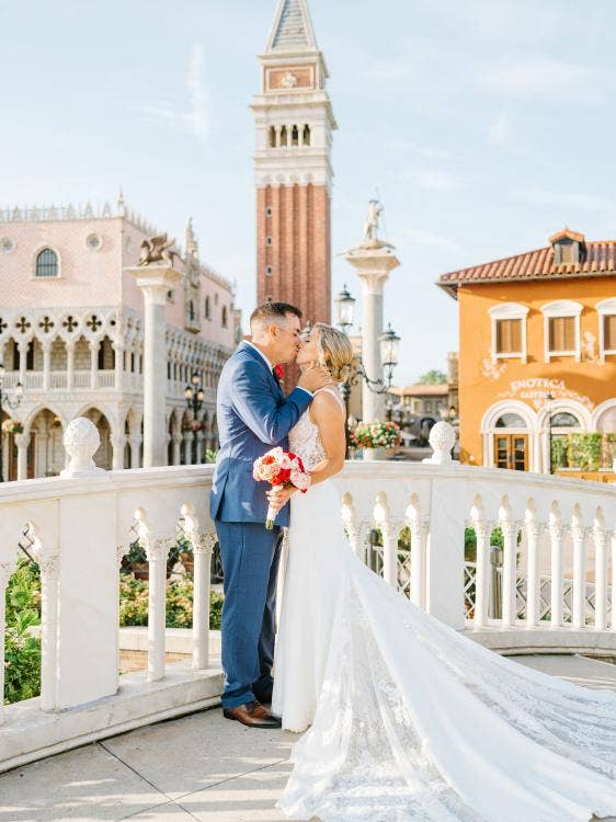 Disney Wedding, Walt Disney World Wedding, Epcot Wedding, Disney Bride, Disney Wedding Photos, Italy Wedding, Destination Wedding, Wedding Photos
