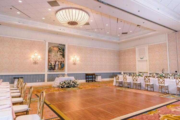 wedding reception, reception, decorated reception, decorated wedding reception, reception decor, wedding reception decor, grand floridian, grand floridian ballrooms, dance floor