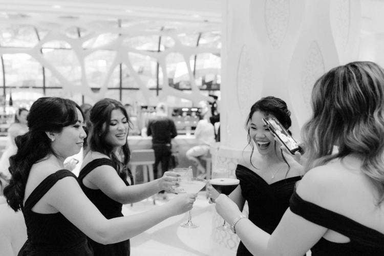 bridal party, drinks, cheers, bar, Coronado, Coronado springs