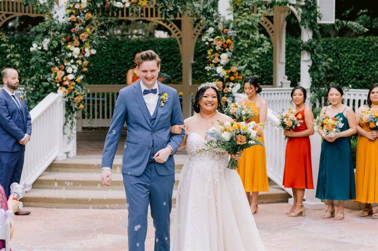 Disney Wedding, Disneyland, Wedding Ceremony, Rose Court Garden