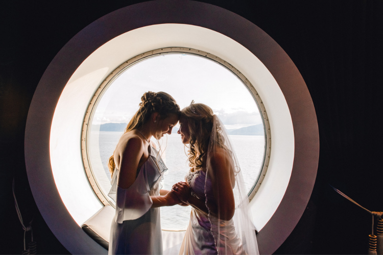 vow renewal, bride, bride and daughter, bride and family, bridal portrait, disney cruise line, disney cruise line vow renewal, cruise line, cruise, disney cruise, disney cruise vow renewal