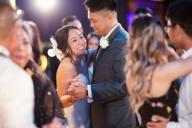 bride and groom, couple, wedding reception, reception, disney cruise line, cruise line, cruise, disney cruise, disney dream, disney dream wedding, dancing, reception dancing
