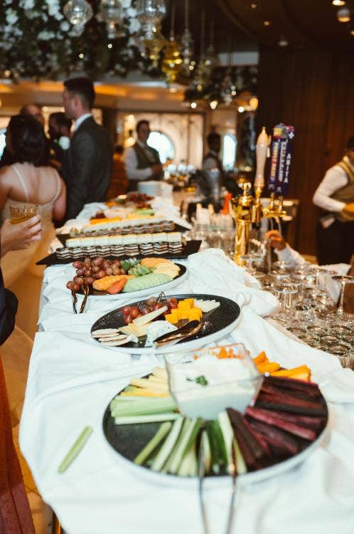 wedding reception, reception, food, reception food, brunch food, the bayou, Disney cruise line, cruise wedding, Disney Wish