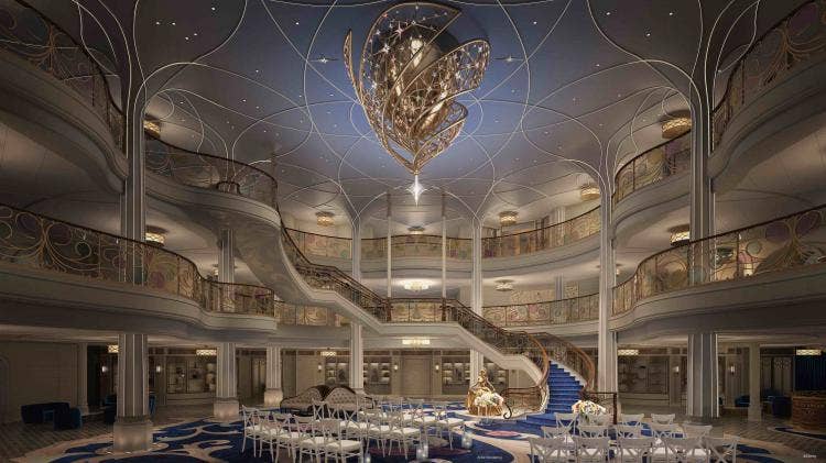 Disney Wedding, Disney Cruise Wedding, Grand Hall, Disney Wish, Wedding Ceremony, Cruise Wedding