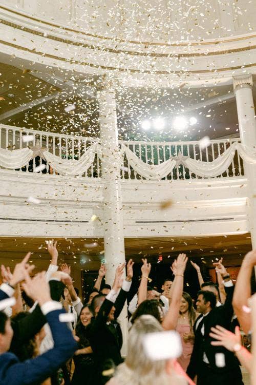 wedding reception, reception, confetti, Epcot, aa rotunda, American adventure rotunda, america pavilion