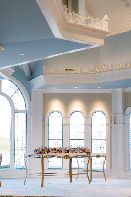 disney wedding pavilion, wedding ceremony, wedding ceremony decor, altar, altar decor, altar flowers, classic wedding decor