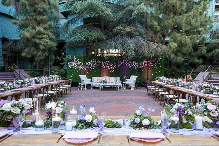 Brisa Courtyard, Disneyland Wedding, Reception, Decor, Reception Decor, Lounge Furniture