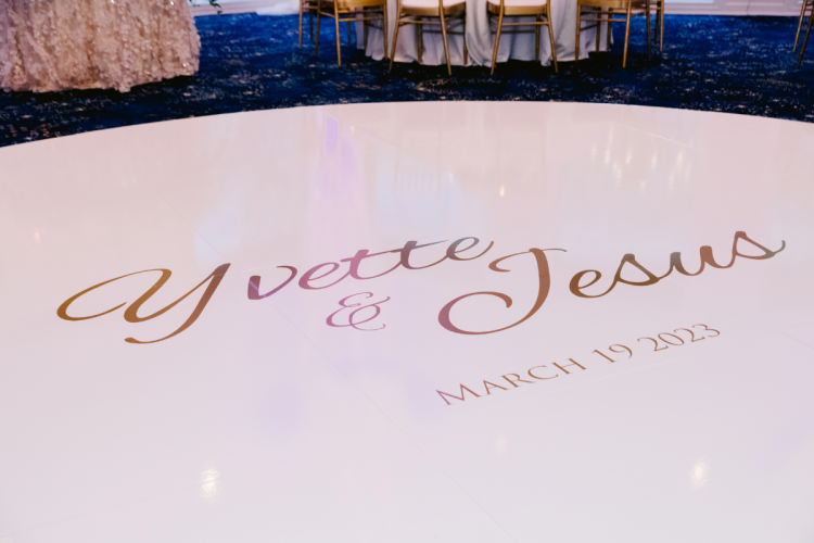 custom dance floor, dance floor, wedding reception, sleeping beauty pavilion, Disneyland Hotel