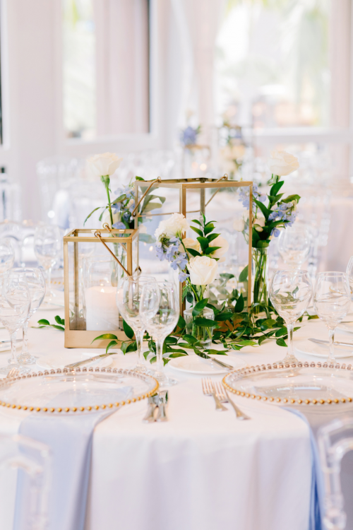 decorated wedding reception, wedding reception, reception, floral centerpieces, centerpieces, pink floral, disneyland, Disneyland Hotel, sleeping beauty pavilion, cinderella-inspired, gold decor, gold accents, gold lantern
