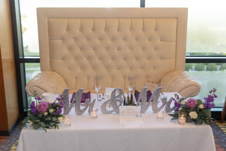 wedding reception, reception, sweetheart table, table, table decor, reception decor, contemporary, contemporary resort, california grill