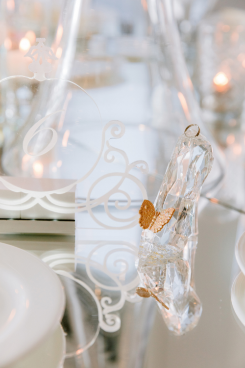wedding reception, reception, table decor, cinderella-inspired