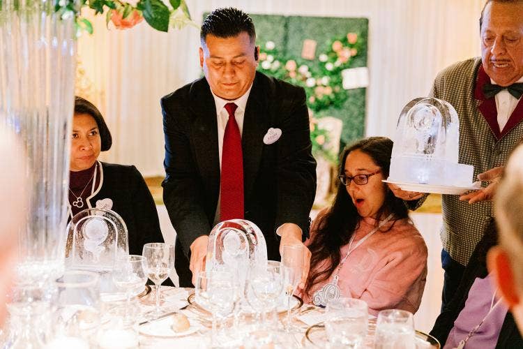 Disney Weddings showcase, showcase, Disneyland showcase, showcase 2023, cast, cast member, DFTW cast, food, reception food, serving, serving food, plated food