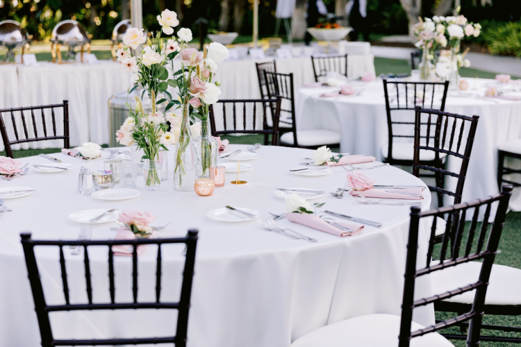 reception, vow renewal, vow renewal reception, reception tables, table, custom tables, table decor, reception floral, reception floral, reception table floral, adventure lawn, adventure lawn gazebo, disneyland, disneyland hotel