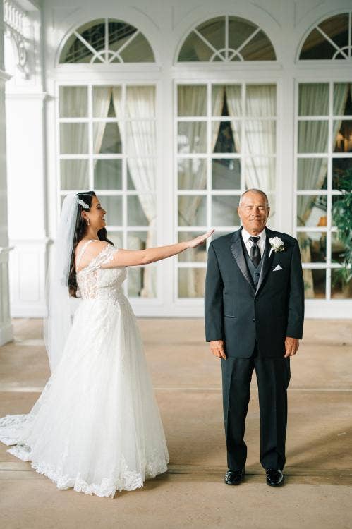 bride and father, first look, father first look, grand Floridian, Disney's grand Floridian resort & spa