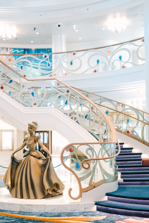 venue shot, disney cruise line, cruise line, cruise, disney cruise, disney wish, grand hall, disney wish grand hall, grand staircase, grand hall staircase