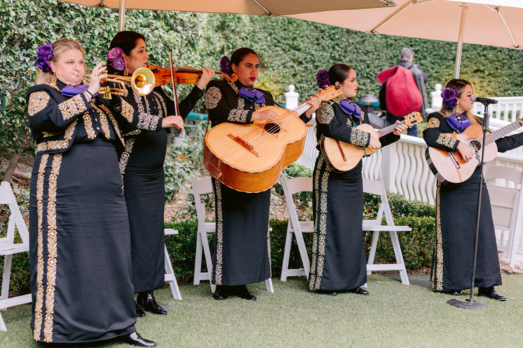 ceremony, entertainment, musicians, mariachi band, disneyland, rose court garden