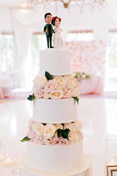 Pink and White Wedding Cake, Wedding Cake, Disney Wedding, Wedding Inspiration, Pink Wedding