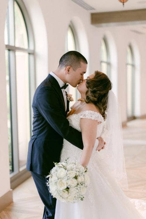 bride and groom, couple, portrait, couple portrait, first look, destino tower, Coronado, Coronado springs
