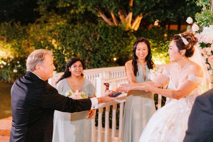 bride and groom, wedding ceremony, ceremony, Korean, Korean culture, Korean tradition, rose court garden, rose court, Disneyland, Disneyland Hotel