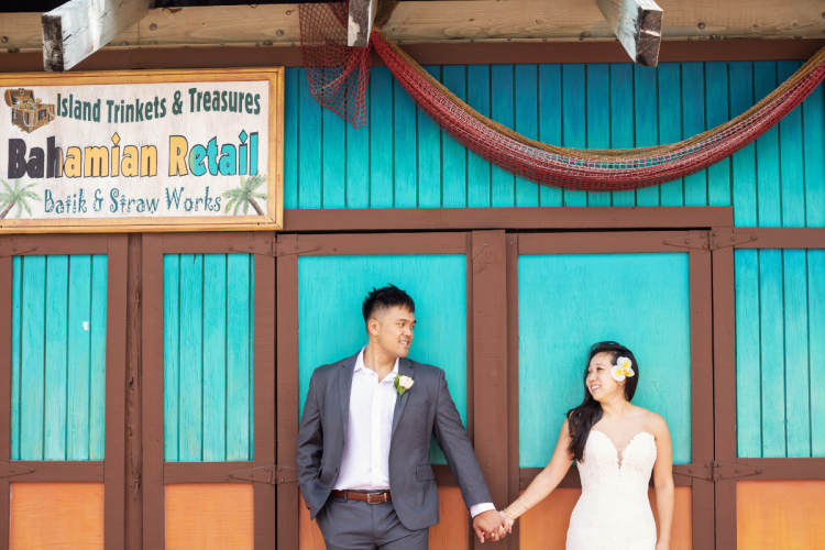 bride and groom, couple, beach, castaway, castaway cay, disney cruise, disney cruise line, cruise line, cruise, cruise line wedding, cruise wedding, disney cruise line wedding, disney dream, disney dream wedding