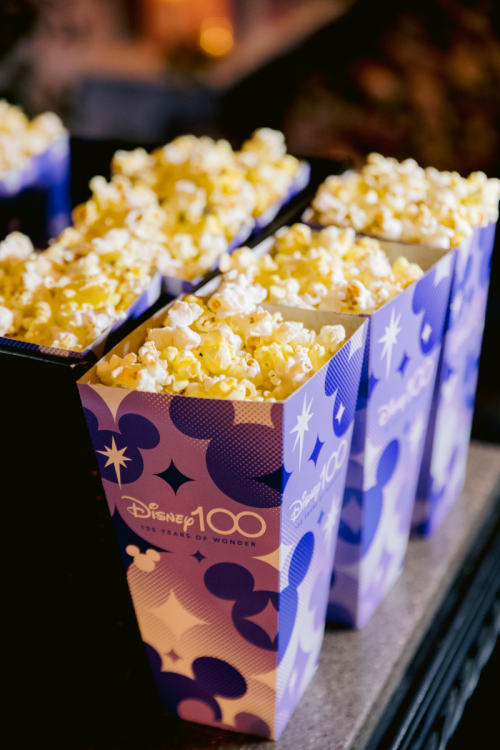 wedding reception, food, Disney snack, popcorn, Disneyland Hotel, sleeping beauty pavilion