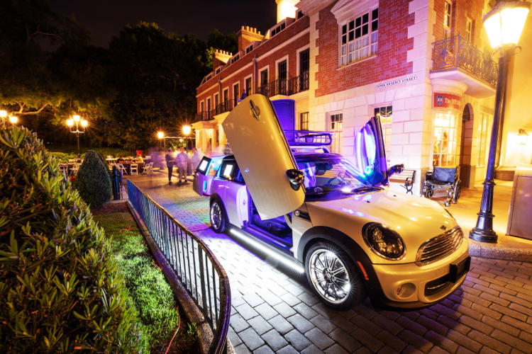 dj, music, mini cooper, venue, uk pavilion, UK, united kingdom, epcot, wedding reception, reception, reception music