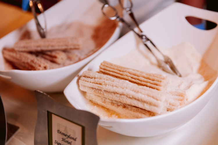 wedding reception, reception, reception food, reception culinary, dessert, reception dessert, churro, churro bar, grand californian ballrooms