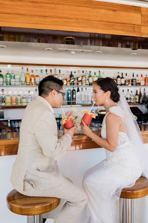 couple, portrait, Disney Cruise Line, cruise wedding, Disney Wish