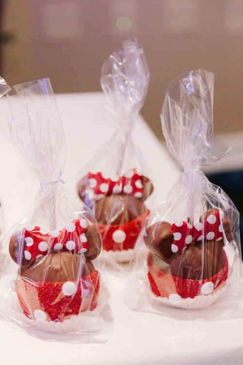 wedding reception, food, Disney snack, apple, caramel apple, Disneyland Hotel, sleeping beauty pavilion