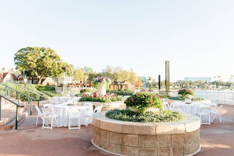 venue shot, reception venue, reception, wedding reception, terrace des fluers, France Pavilion, france