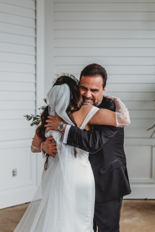 Disney wedding, disney bride, first look dad daughter first look